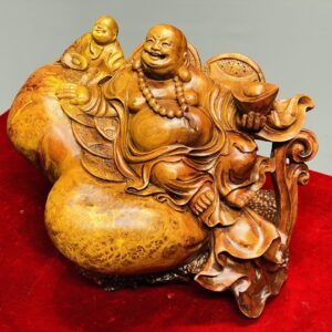 Di Lạc Nhất Tiểu Ngồi Bao Tiền Gỗ Nu Hương