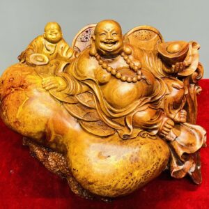Di Lạc Nhất Tiểu Ngồi Bao Tiền Gỗ Nu Hương