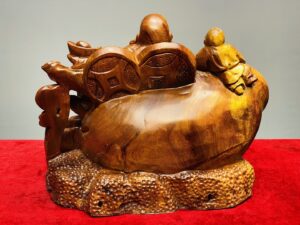 Di Lạc Nhất Tiểu Ngồi Bao Tiền Gỗ Nu Hương