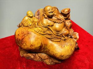 Di Lạc Nhất Tiểu Ngồi Bao Tiền Gỗ Nu Hương