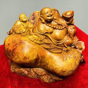 Di Lạc Nhất Tiểu Ngồi Bao Tiền Gỗ Nu Hương