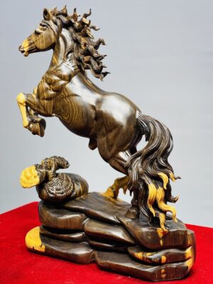 Nhất Mã Phi Thiên Gỗ Mun Hoa