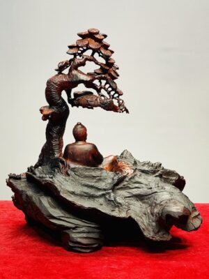 Thần Trà Ngồi Tùng Gỗ Trắc