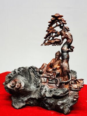 Thần Trà Ngồi Tùng Gỗ Trắc