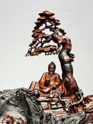 Thần Trà Ngồi Tùng Gỗ Trắc