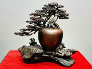 Tùng Hạc Diên Niên Gỗ Trắc