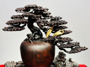 Tùng Hạc Diên Niên Gỗ Trắc