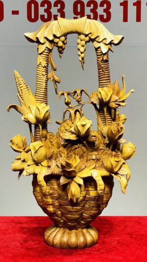 Giỏ Hoa Gỗ Hương