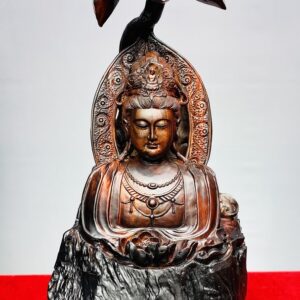 Phật Bà Quan Âm Hoa Sen Gỗ Nu Trắc