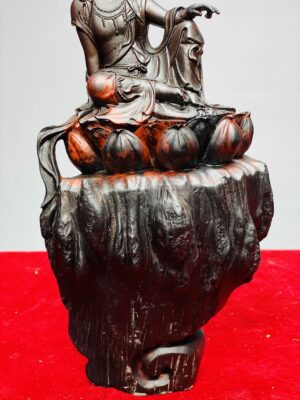 Phật Bà Quan Âm Toạ Đài Sen Gỗ Trắc