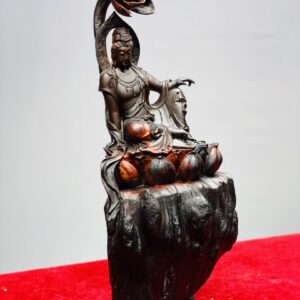Phật Bà Quan Âm Toạ Đài Sen Gỗ Trắc