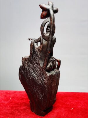 Phật Bà Quan Âm Toạ Đài Sen Gỗ Trắc