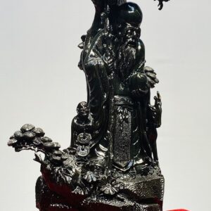 Ông Thọ Đứng Tùng Gỗ Mun Sừng