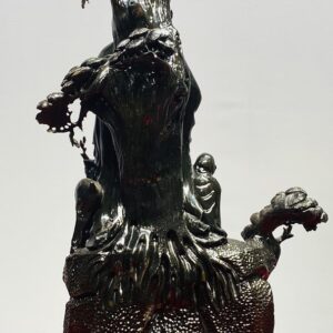 Ông Thọ Đứng Tùng Gỗ Mun Sừng
