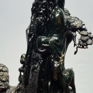 Ông Thọ Đứng Tùng Gỗ Mun Sừng