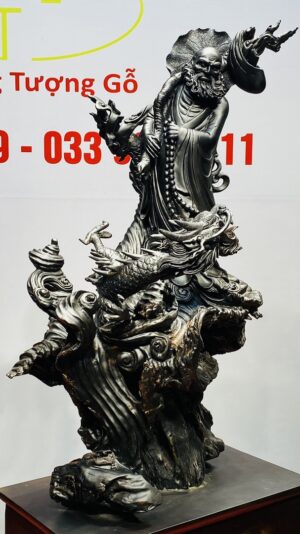 Đạt Ma Hàng Long Gỗ Mun Sừng
