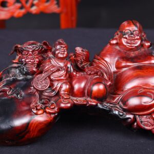 Di Lạc Nhất Tiểu Bao Tiền Cầu Gậy Như Ý Gỗ Trắc