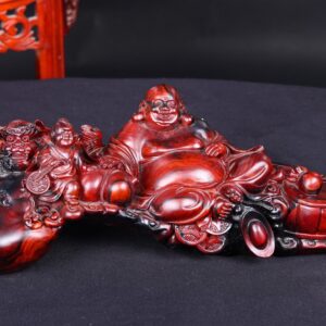 Di Lạc Nhất Tiểu Bao Tiền Cầu Gậy Như Ý Gỗ Trắc