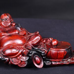 Di Lạc Nhất Tiểu Bao Tiền Cầu Gậy Như Ý Gỗ Trắc