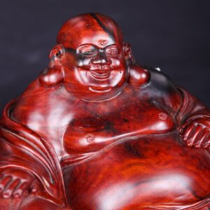 Di Lạc Nhất Tiểu Bao Tiền Cầu Gậy Như Ý Gỗ Trắc