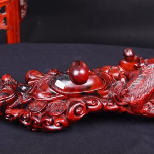 Di Lạc Nhất Tiểu Bao Tiền Cầu Gậy Như Ý Gỗ Trắc