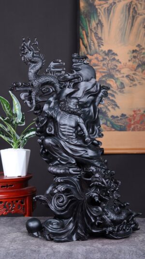 Đạt Ma Phục Long Gỗ Mun Sừng