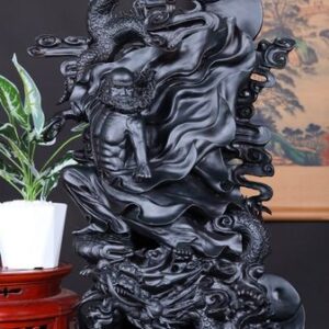 Đạt Ma Phục Long Gỗ Mun Sừng