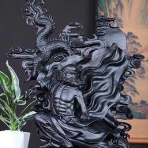Đạt Ma Phục Long Gỗ Mun Sừng