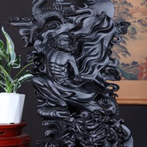 Đạt Ma Phục Long Gỗ Mun Sừng