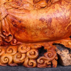 Di Lạc Nhị Tiểu Ngồi Bao Tiền Gỗ Nu Hương Ôm Đá