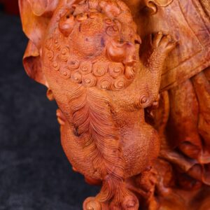 Di Lạc Nhị Tiểu Ngồi Bao Tiền Gỗ Nu Hương Ôm Đá