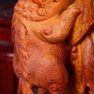 Di Lạc Nhị Tiểu Ngồi Bao Tiền Gỗ Nu Hương Ôm Đá