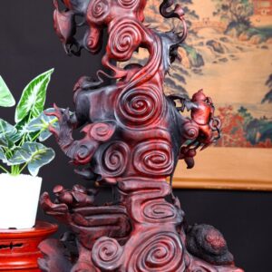 Di Lạc Nhất Long Tam Tiểu Đứng Sen Gỗ Trắc