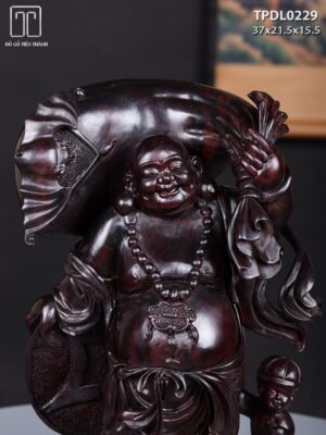 Di Lạc Vác Bao Tiền Nhất Tiểu Gỗ Tử Đàn
