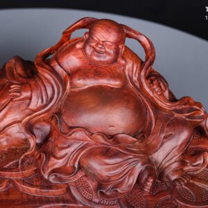 Khay Di Lạc Ngồi Bao Tiền Gỗ Sưa