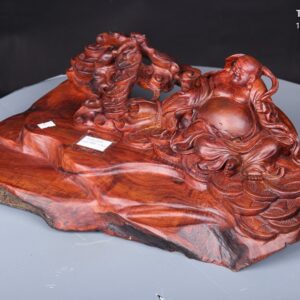 Khay Di Lạc Ngồi Bao Tiền Gỗ Sưa