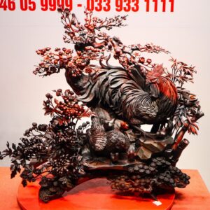 Gia Đình Gà Tứ Bình Gỗ Trắc