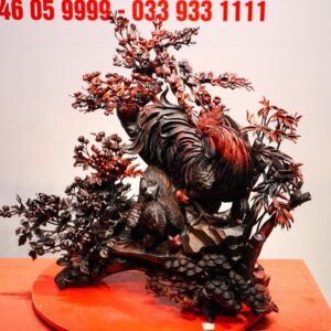 Gia Đình Gà Tứ Bình Gỗ Trắc