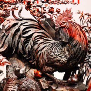Gia Đình Gà Tứ Bình Gỗ Trắc