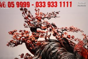 Gia Đình Gà Tứ Bình Gỗ Trắc