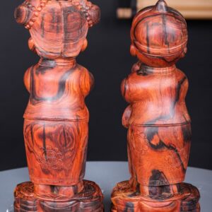 Cặp Tiểu Đồng Chúc Phúc Gỗ Trắc