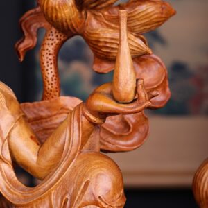 Phật Quan Âm Ngự Sen Gỗ Nu Hương