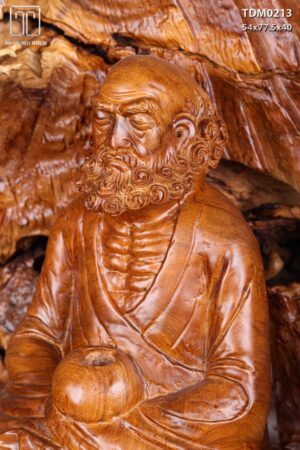 Đạt Ma Ngồi Thiền Gỗ Nu Hương