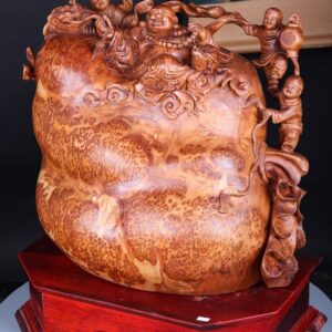 Di Lạc Tam Tiểu Thiềm Thừ Ngồi Bao Tiền Gỗ Nu Ngọc Am