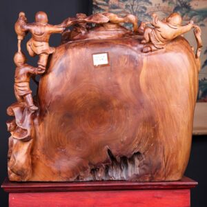 Di Lạc Tam Tiểu Thiềm Thừ Ngồi Bao Tiền Gỗ Nu Ngọc Am