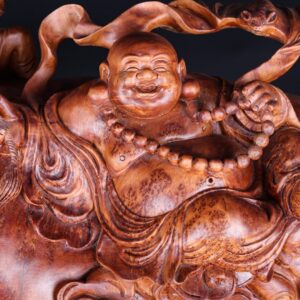 Di Lạc Tam Tiểu Thiềm Thừ Ngồi Bao Tiền Gỗ Nu Ngọc Am