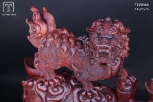 Cặp Nghê Trấn Bao Tiền Gỗ Tử Đàn