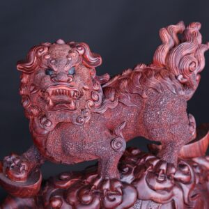 Cặp Nghê Trấn Bao Tiền Gỗ Tử Đàn