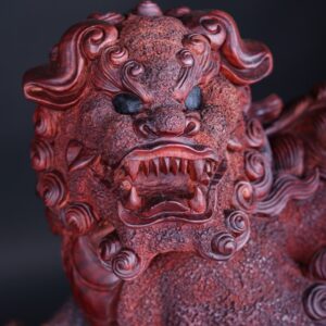 Cặp Nghê Trấn Bao Tiền Gỗ Tử Đàn
