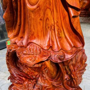 Đạt Ma ngự song long gỗ hương.